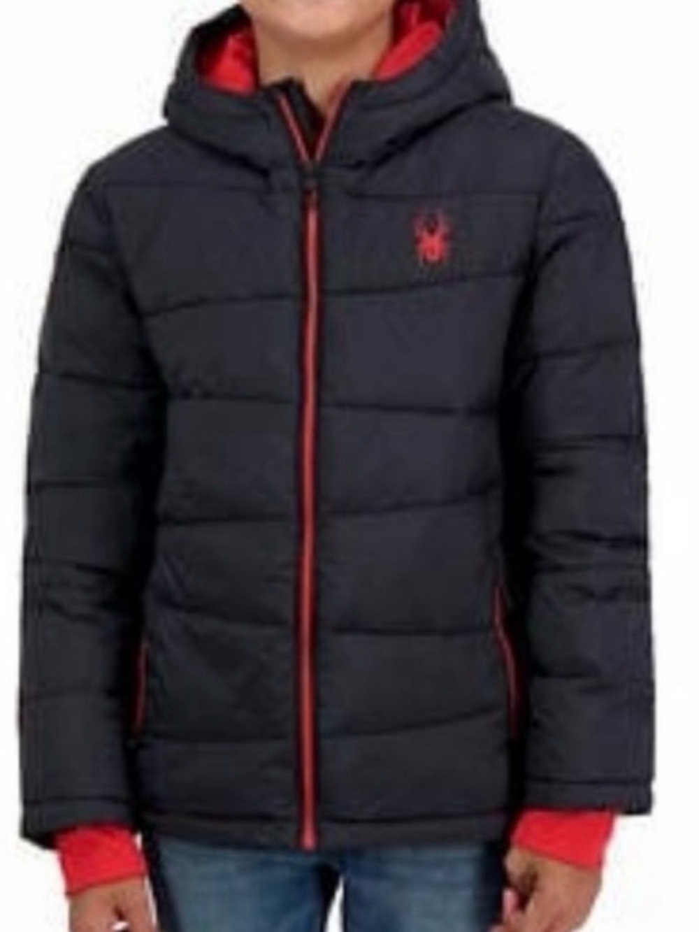 Spyder Youth Black Puffer Jacket size L14/16